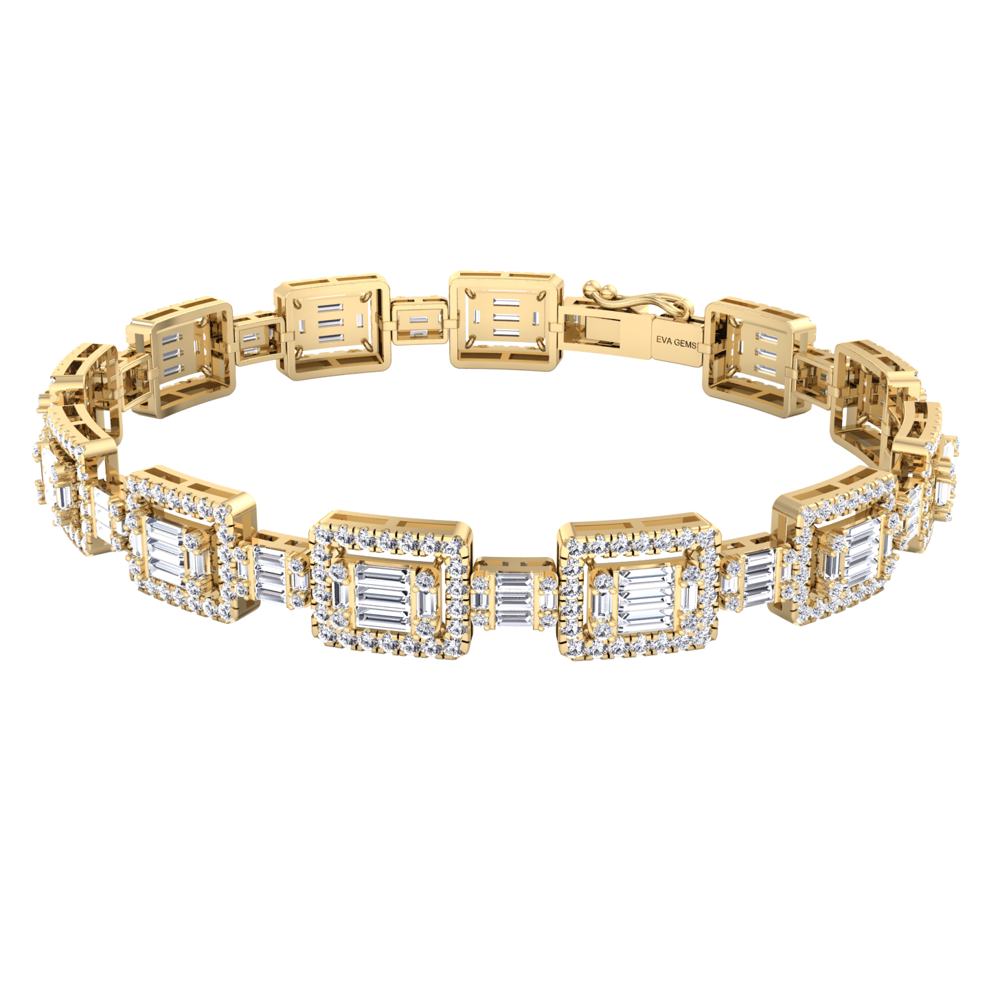 Lab-grown diamond square bracelet